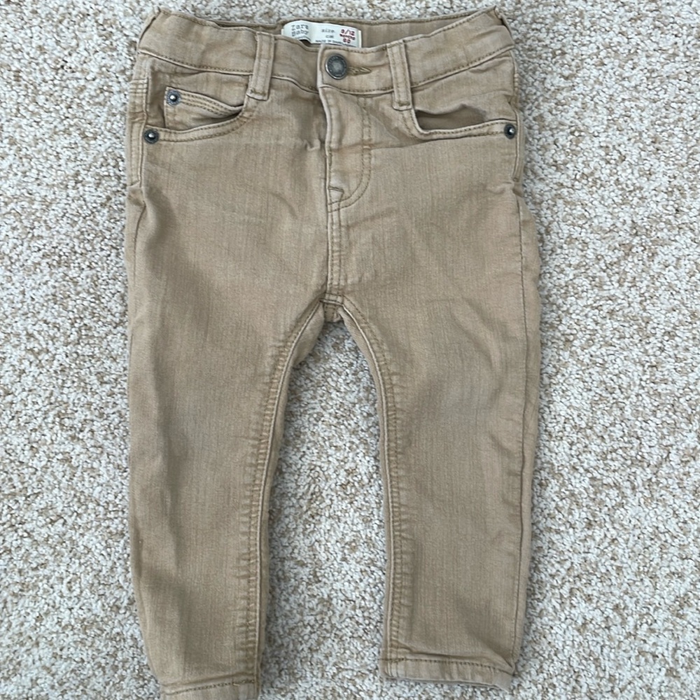 Zara Baby Skinny Jeans 9/12months vintage tan